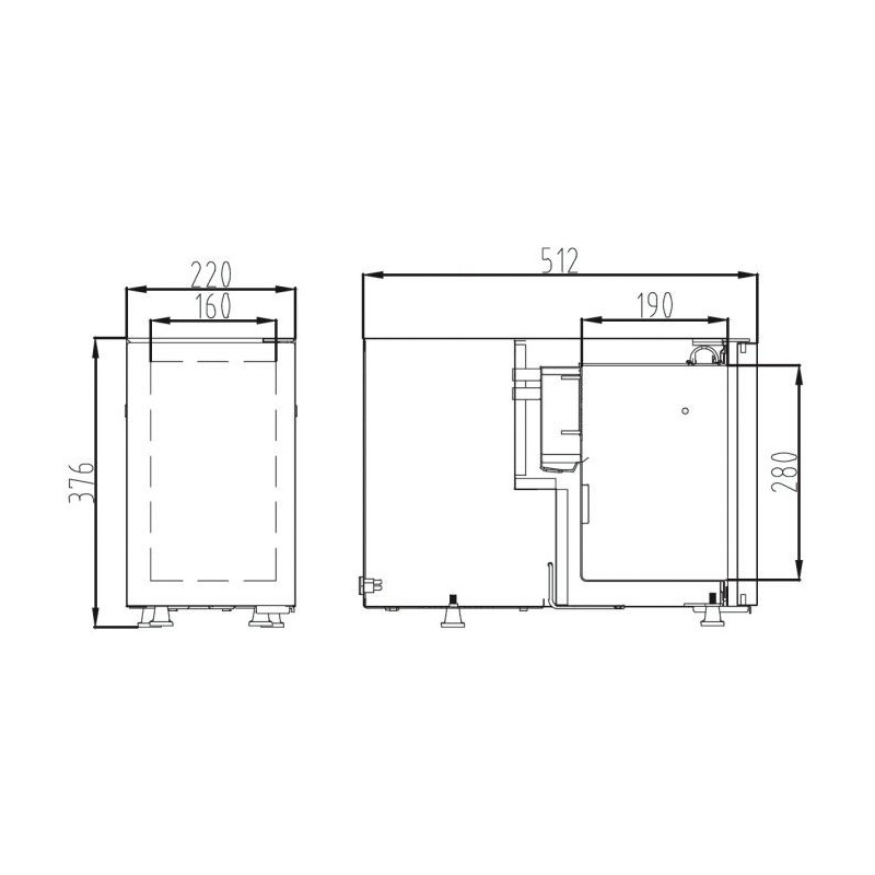 Refroidisseur de lait pour Cappuccino - Combisteel
