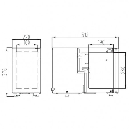 Refroidisseur de lait pour Cappuccino - Combisteel